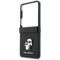 Калъф Karl Lagerfeld Saffiano Karl&Choupette Metal Pin (KLHCZF8SAPKCNPK) - Samsung Galaxy Z Flip8 - Черен