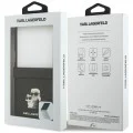 Калъф Karl Lagerfeld Saffiano Karl&Choupette Metal Pin (KLHCZF8SAPKCNPK) - Samsung Galaxy Z Flip8 - Черен
