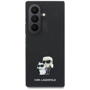 Калъф Karl Lagerfeld Saffiano Karl&Choupette Metal Pin (KLHCZFD8SAPKCNPK) - Samsung Galaxy Z Fold8 Ultra - Черен