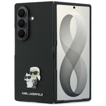 Калъф Karl Lagerfeld Saffiano Karl&Choupette Metal Pin (KLHCZFD8SAPKCNPK) - Samsung Galaxy Z Fold8 Ultra - Черен