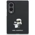 Калъф Karl Lagerfeld Saffiano Karl&Choupette Metal Pin (KLHCZFW8SAPKCNPK) - Samsung Galaxy Z Fold8 - Черен