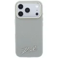 Калъф Karl Lagerfeld Saffiano Small Script Metal Logo MagSafe (KLHMP18X6PWSKSE) - iPhone 18 Pro Max / iPhone 17 Pro Max - Бежов