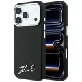 Калъф Karl Lagerfeld Saffiano Small Script Metal Logo MagSafe (KLHMP18X6PWSKSK) - iPhone 18 Pro Max / iPhone 17 Pro Max - Черен