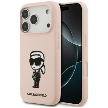 Калъф Karl Lagerfeld Silicone Sketch & Logo (KLHMP17XSKIGROP) - iPhone 17 Pro Max - Розов