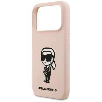 Калъф Karl Lagerfeld Silicone Sketch & Logo (KLHMP17XSKIGROP) - iPhone 17 Pro Max - Розов