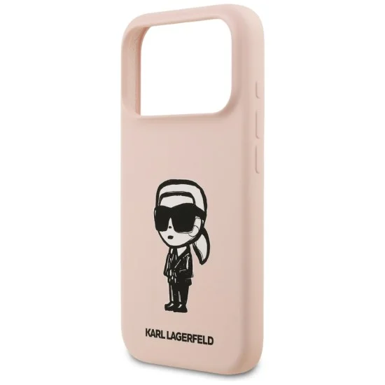 Калъф Karl Lagerfeld Silicone Sketch & Logo (KLHMP17XSKIGROP) - iPhone 17 Pro Max - Розов