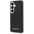 Калъф Karl Lagerfeld Wrapped Leather with Karl Round Point Logo MagSafe (KLHMS26MPSKRPMK) - Samsung Galaxy S26 Plus - Черен