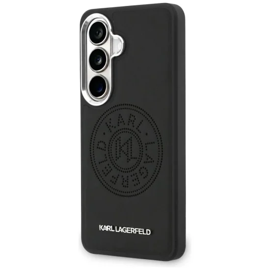 Калъф Karl Lagerfeld Wrapped Leather with Karl Round Point Logo MagSafe (KLHMS26MPSKRPMK) - Samsung Galaxy S26 Plus - Черен