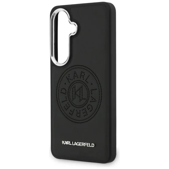 Калъф Karl Lagerfeld Wrapped Leather with Karl Round Point Logo MagSafe (KLHMS26MPSKRPMK) - Samsung Galaxy S26 Plus - Черен