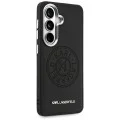 Калъф Karl Lagerfeld Wrapped Leather with Karl Round Point Logo MagSafe (KLHMS26MPSKRPMK) - Samsung Galaxy S26 Plus - Черен