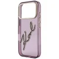 Калъф Karl Lagerfeld IML Big Signature Resin Logo Metal Frame (KLHCP18X6HCKSRR) - iPhone 18 Pro Max / iPhone 17 Pro Max - Бордо