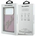 Калъф Karl Lagerfeld IML Big Signature Resin Logo Metal Frame (KLHCP18X6HCKSRR) - iPhone 18 Pro Max / iPhone 17 Pro Max - Бордо