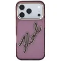 Калъф Karl Lagerfeld IML Big Signature Resin Logo Metal Frame (KLHCP18X6HCKSRR) - iPhone 18 Pro Max / iPhone 17 Pro Max - Бордо