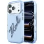 Калъф Karl Lagerfeld IML Big Signature Resin Logo and Metal Frame (KLHCP18L6HCKSRB) - iPhone 18 Pro / iPhone 17 Pro - Син