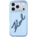 Калъф Karl Lagerfeld IML Big Signature Resin Logo and Metal Frame (KLHCP18L6HCKSRB) - iPhone 18 Pro / iPhone 17 Pro - Син