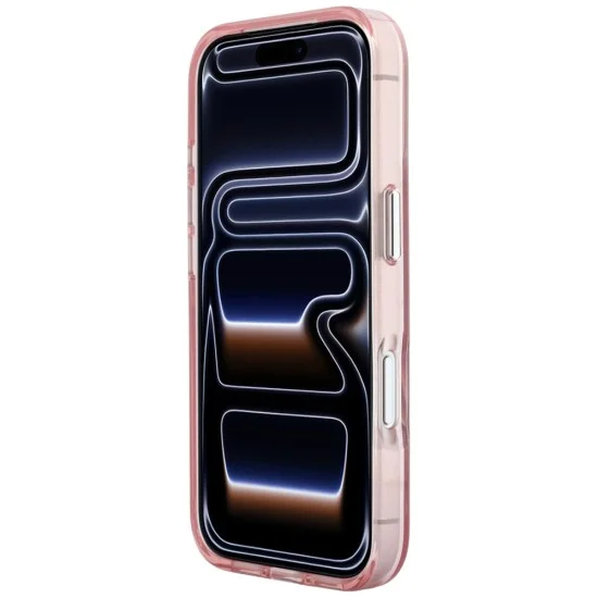 Калъф Karl Lagerfeld IML Big Signature Resin Logo and Metal Frame (KLHCP18L6HCKSRP) - iPhone 18 Pro / iPhone 17 Pro - Розов