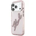 Калъф Karl Lagerfeld IML Big Signature Resin Logo and Metal Frame (KLHCP18L6HCKSRP) - iPhone 18 Pro / iPhone 17 Pro - Розов