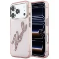 Калъф Karl Lagerfeld IML Big Signature Resin Logo and Metal Frame (KLHCP18L6HCKSRP) - iPhone 18 Pro / iPhone 17 Pro - Розов