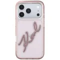 Калъф Karl Lagerfeld IML Big Signature Resin Logo and Metal Frame (KLHCP18L6HCKSRP) - iPhone 18 Pro / iPhone 17 Pro - Розов