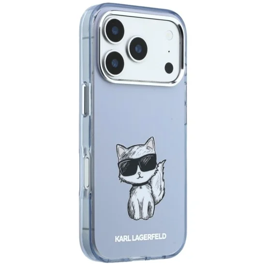 Калъф Karl Lagerfeld IML Choupette Body Sketch Print MagSafe (KLHMP18L6HCIKDB) - iPhone 18 Pro / iPhone 17 Pro - Син