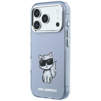 Калъф Karl Lagerfeld IML Choupette Body Sketch Print MagSafe (KLHMP18L6HCIKDB) - iPhone 18 Pro / iPhone 17 Pro - Син