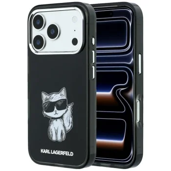 Калъф Karl Lagerfeld IML Choupette Body Sketch Print MagSafe (KLHMP18L6HCIKDK) - iPhone 18 Pro / iPhone 17 Pro - Черен