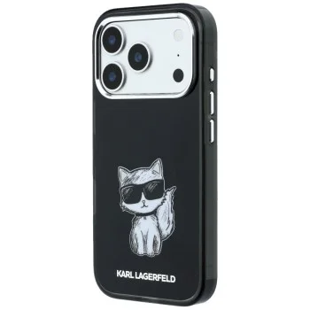 Калъф Karl Lagerfeld IML Choupette Body Sketch Print MagSafe (KLHMP18L6HCIKDK) - iPhone 18 Pro / iPhone 17 Pro - Черен