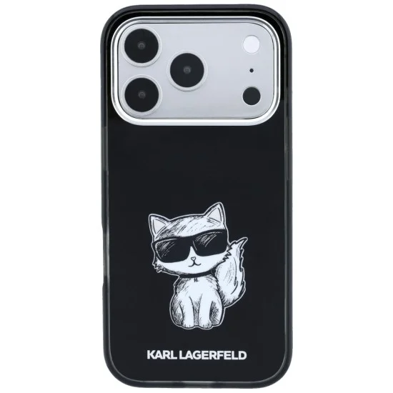 Калъф Karl Lagerfeld IML Choupette Body Sketch Print MagSafe (KLHMP18L6HCIKDK) - iPhone 18 Pro / iPhone 17 Pro - Черен