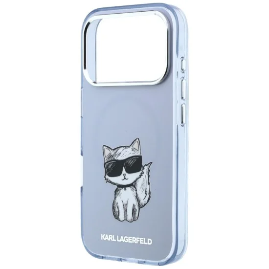 Калъф Karl Lagerfeld IML Choupette Body Sketch Print MagSafe (KLHMP18X6HCIKDB) - iPhone 18 Pro Max / iPhone 17 Pro Max - Син