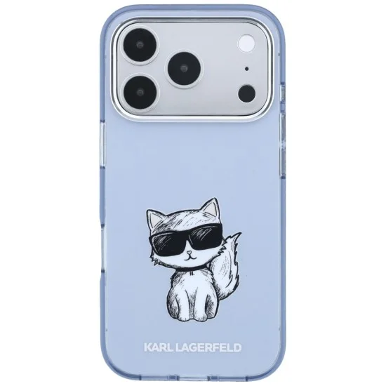 Калъф Karl Lagerfeld IML Choupette Body Sketch Print MagSafe (KLHMP18X6HCIKDB) - iPhone 18 Pro Max / iPhone 17 Pro Max - Син