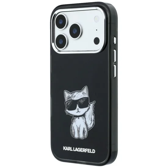 Калъф Karl Lagerfeld IML Choupette Body Sketch Print MagSafe (KLHMP18X6HCIKDK) - iPhone 18 Pro Max / iPhone 17 Pro Max - Черен