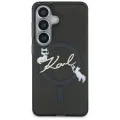 Калъф Karl Lagerfeld IML Choupette Karl Script Logo MagSafe (KLHMS26M5HKSCAK) - Samsung Galaxy S26 Plus - Черен