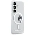 Калъф Karl Lagerfeld IML Choupette Peekaboo Logo MagSafe (KLHMS26S6HCPSCT) - Samsung Galaxy S26 - Бял
