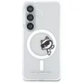 Калъф Karl Lagerfeld IML Choupette Peekaboo Logo MagSafe (KLHMS26S6HCPSCT) - Samsung Galaxy S26 - Бял