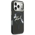 Karl Lagerfeld - IML Choupette and Karl Script Logo MagSafe (KLHMP18L5HKSCAK) - iPhone 18 Pro / iPhone 17 Pro - Black