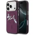 Karl Lagerfeld - IML Choupette and Karl Script Logo MagSafe (KLHMP18L5HKSCAR) - iPhone 18 Pro / iPhone 17 Pro - Burgundy