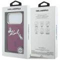 Karl Lagerfeld - IML Choupette and Karl Script Logo MagSafe (KLHMP18L5HKSCAR) - iPhone 18 Pro / iPhone 17 Pro - Burgundy