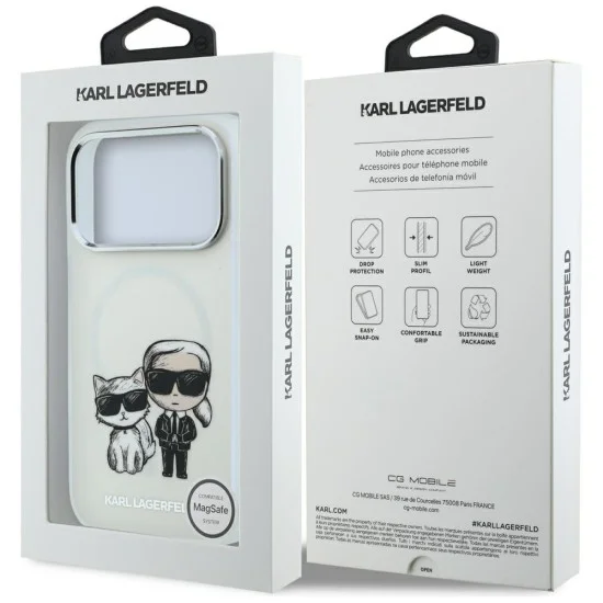 Калъф Karl Lagerfeld IML KC Bodies Sketch Print MagSafe (KLHMP18L6HKCIDE) - iPhone 18 Pro / iPhone 17 Pro - Бежов