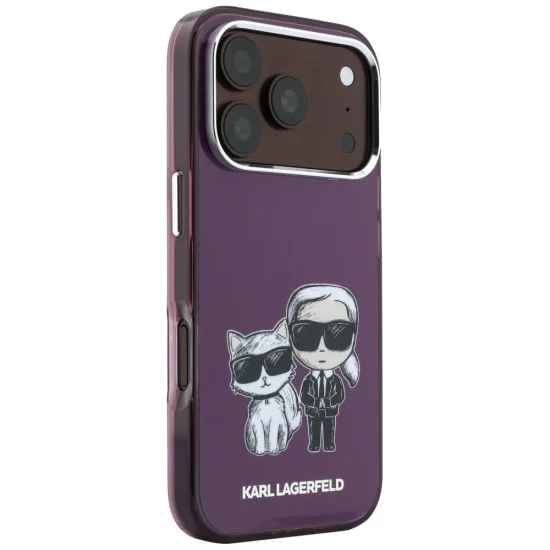 Калъф Karl Lagerfeld IML KC Bodies Sketch Print MagSafe (KLHMP18L6HKCIDR) - iPhone 18 Pro / iPhone 17 Pro - Бордо