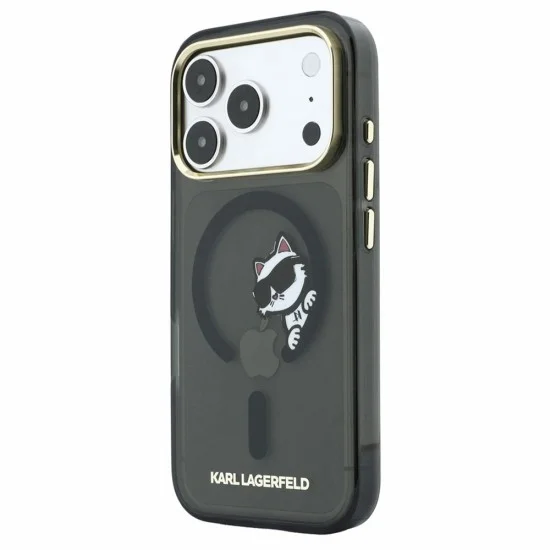 Калъф Karl Lagerfeld - IML Peekaboo Print and Metal Frame MagSafe (KLHMP18L6HCPSCK) - iPhone 18 Pro / iPhone 17 Pro - Черен