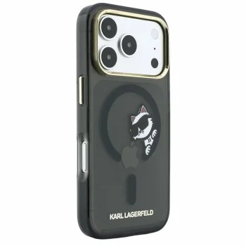 Калъф Karl Lagerfeld - IML Peekaboo Print and Metal Frame MagSafe (KLHMP18L6HCPSCK) - iPhone 18 Pro / iPhone 17 Pro - Черен