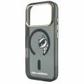 Калъф Karl Lagerfeld - IML Peekaboo Print and Metal Frame MagSafe (KLHMP18X6HCPSCK) - iPhone 18 Pro Max / iPhone 17 Pro Max - Черен