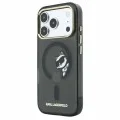 Калъф Karl Lagerfeld - IML Peekaboo Print and Metal Frame MagSafe (KLHMP18X6HCPSCK) - iPhone 18 Pro Max / iPhone 17 Pro Max - Черен