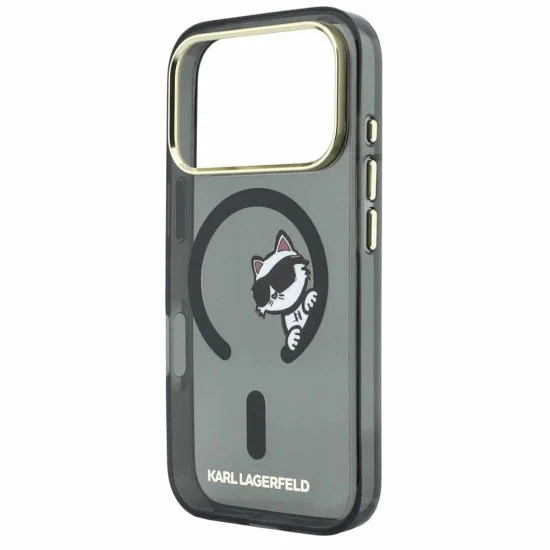 Калъф Karl Lagerfeld - IML Peekaboo Print and Metal Frame MagSafe (KLHMP18X6HCPSCK) - iPhone 18 Pro Max / iPhone 17 Pro Max - Черен