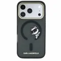 Калъф Karl Lagerfeld - IML Peekaboo Print and Metal Frame MagSafe (KLHMP18X6HCPSCK) - iPhone 18 Pro Max / iPhone 17 Pro Max - Черен