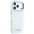 Калъф Karl Lagerfeld IML Rhinestones and Electroplated Logo (KLHCP18L6HCRDKLH) - iPhone 18 Pro / iPhone 17 Pro - Бял