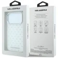 Калъф Karl Lagerfeld IML Rhinestones and Electroplated Logo (KLHCP18L6HCRDKLH) - iPhone 18 Pro / iPhone 17 Pro - Бял