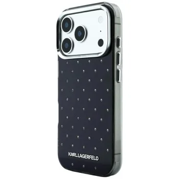 Калъф Karl Lagerfeld IML Rhinestones and Electroplated Logo (KLHCP18X6HCRDKLK) - iPhone 18 Pro Max / iPhone 17 Pro Max - Черен