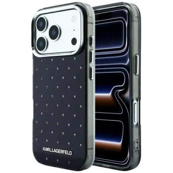 Калъф Karl Lagerfeld IML Rhinestones and Electroplated Logo (KLHCP18X6HCRDKLK) - iPhone 18 Pro Max / iPhone 17 Pro Max - Черен