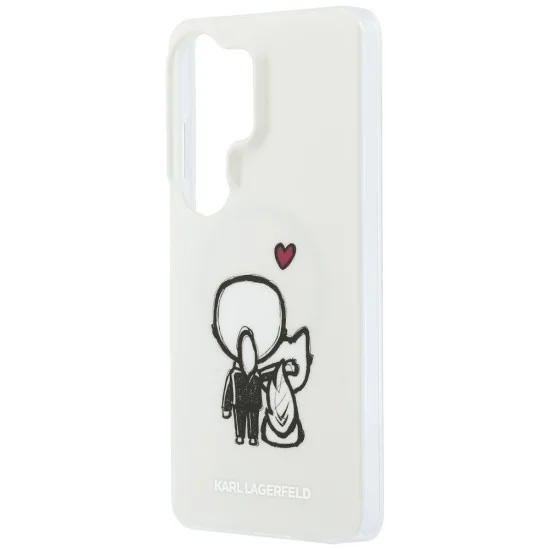 Калъф Karl Lagerfeld IML with K&C Back Logo MagSafe (KLHMS26L6HKCBHH) - Samsung Galaxy S26 Ultra - Бял